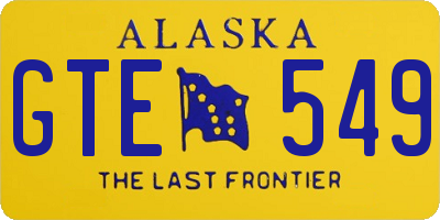 AK license plate GTE549