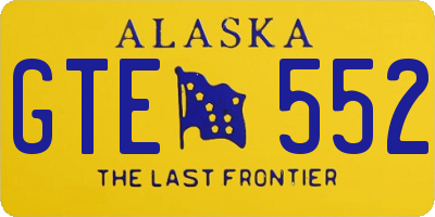 AK license plate GTE552