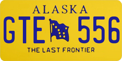 AK license plate GTE556