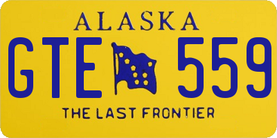 AK license plate GTE559