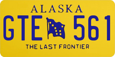 AK license plate GTE561