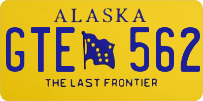 AK license plate GTE562