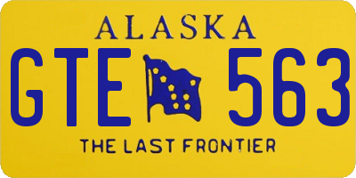 AK license plate GTE563