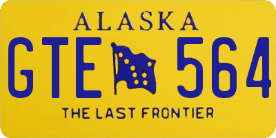 AK license plate GTE564