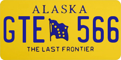 AK license plate GTE566