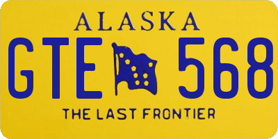 AK license plate GTE568