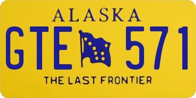 AK license plate GTE571