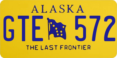 AK license plate GTE572