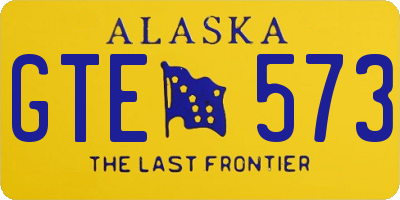 AK license plate GTE573