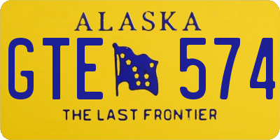 AK license plate GTE574