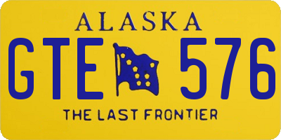 AK license plate GTE576