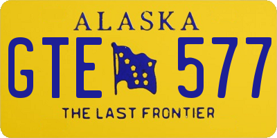 AK license plate GTE577