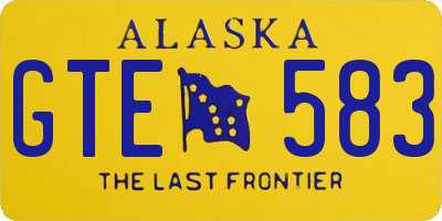 AK license plate GTE583