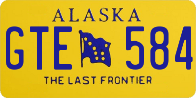 AK license plate GTE584
