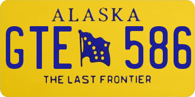 AK license plate GTE586