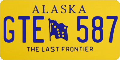 AK license plate GTE587