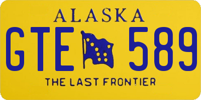 AK license plate GTE589
