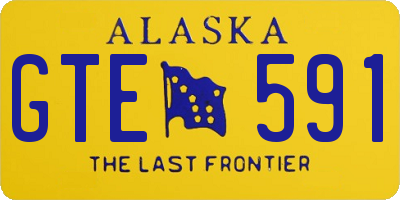 AK license plate GTE591