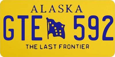 AK license plate GTE592