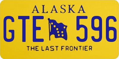 AK license plate GTE596