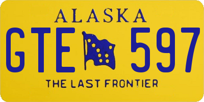 AK license plate GTE597