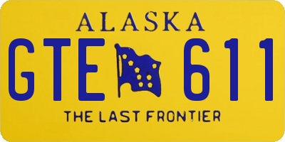 AK license plate GTE611