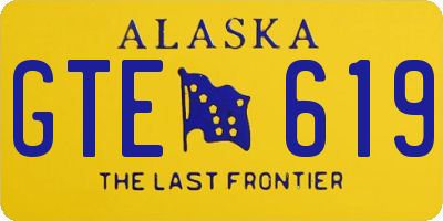 AK license plate GTE619