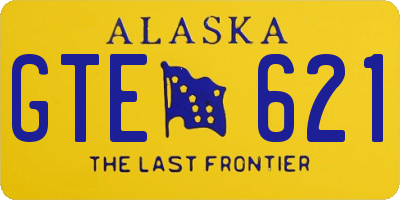 AK license plate GTE621