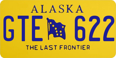 AK license plate GTE622