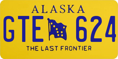 AK license plate GTE624