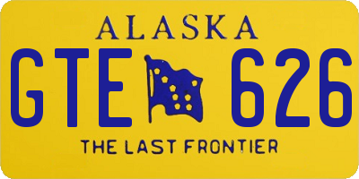 AK license plate GTE626