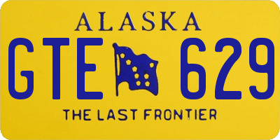 AK license plate GTE629