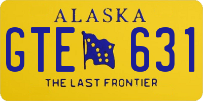 AK license plate GTE631