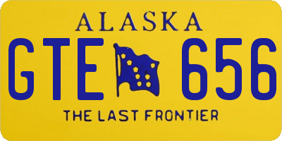 AK license plate GTE656