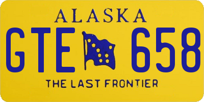 AK license plate GTE658