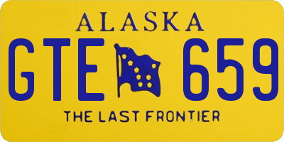 AK license plate GTE659