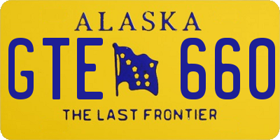 AK license plate GTE660