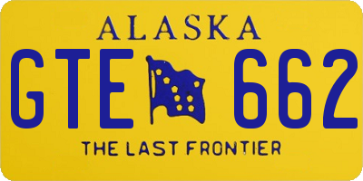 AK license plate GTE662
