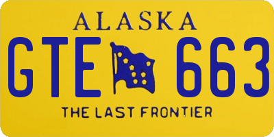 AK license plate GTE663