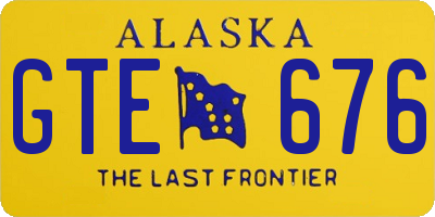 AK license plate GTE676