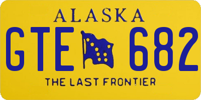 AK license plate GTE682