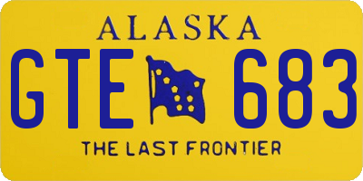 AK license plate GTE683