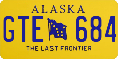 AK license plate GTE684