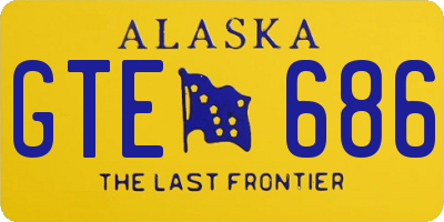 AK license plate GTE686