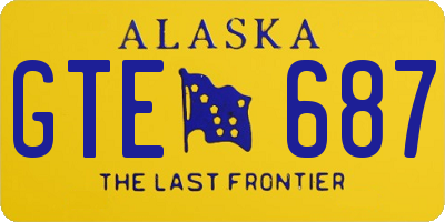 AK license plate GTE687