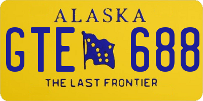 AK license plate GTE688