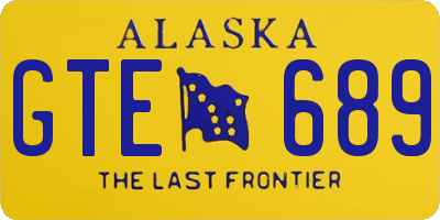 AK license plate GTE689