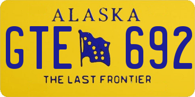 AK license plate GTE692