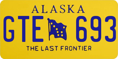 AK license plate GTE693