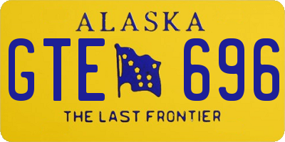 AK license plate GTE696